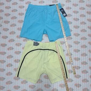 2 pair of RBX Blue and Lime Training Shorts Women Size L
